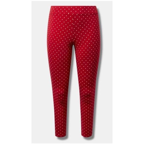 Torrid Women's Plus Size 1X Polka-A-Dot Full-Length Legging holiday comfort NWT - Picture 1 of 4